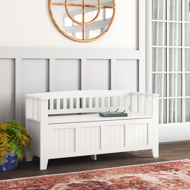 Lark Manor Solid Wood Flip Top Storage Bench & Reviews Wayfair